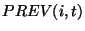 $PREV(i,t)$