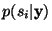 $p(s_i \vert {\mathbf y})$